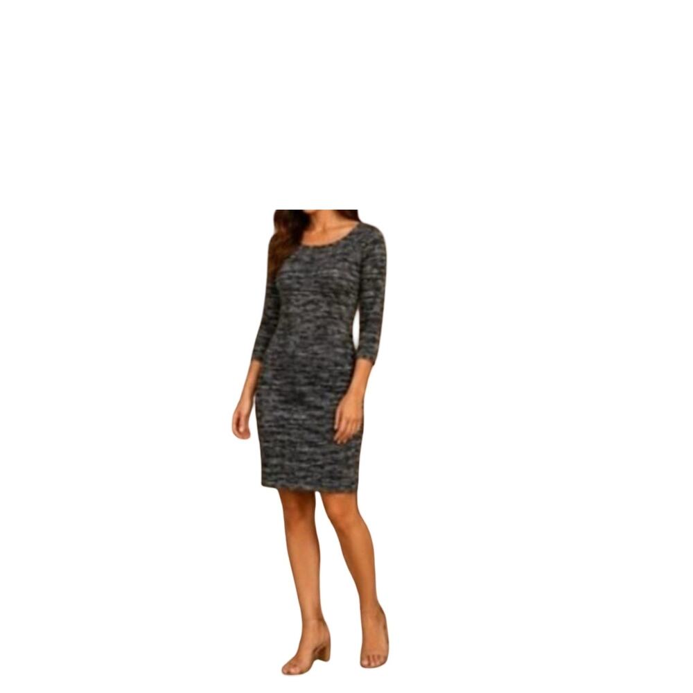 Lily Rose Dress Womens Size XL Gray Blue Sheath Pencil Shimmer Stretch Pullover